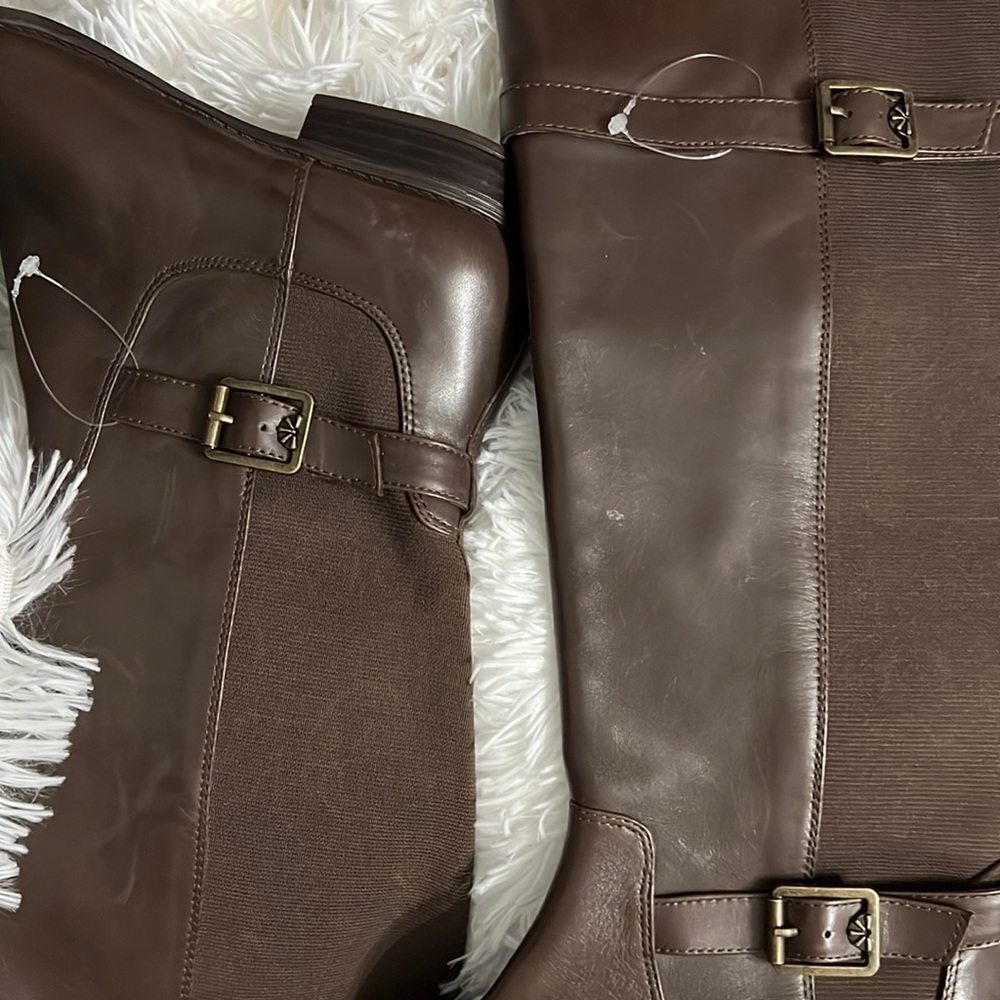 ISAACMIZRAHILIVEN Brown leather upper boots, size 7.5 NEW w/o tags